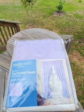 Mainstays Lilac Rod Pocket Curtain Panels - Pack of One Pair